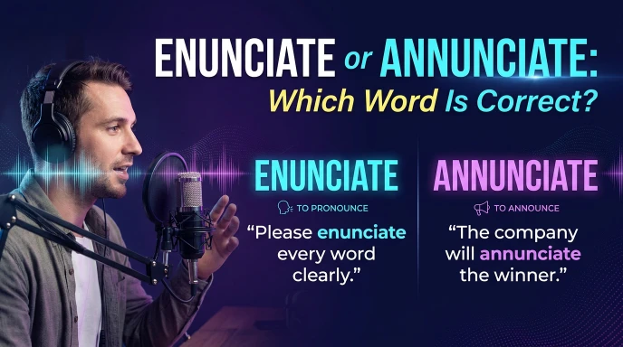enunciate or annunciate