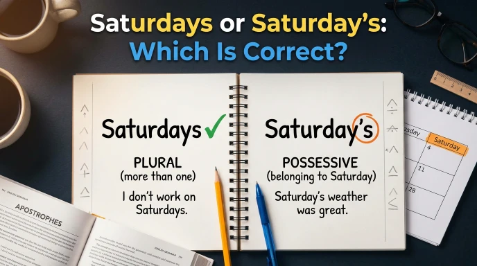 saturdays or saturday's